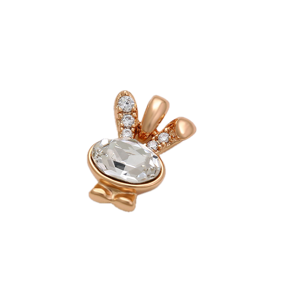 Aviani – 18K Gold Plated Animal Shape Pendant with White Crystal | Whimsical Luxury Necklace for Women